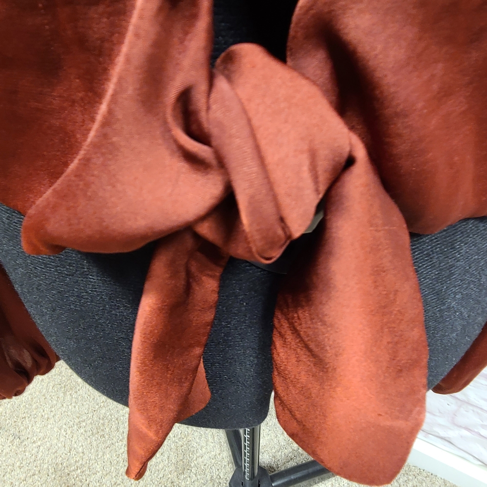 Free People Rich Red Tie-Front Blouse - Picture 4 of 10
